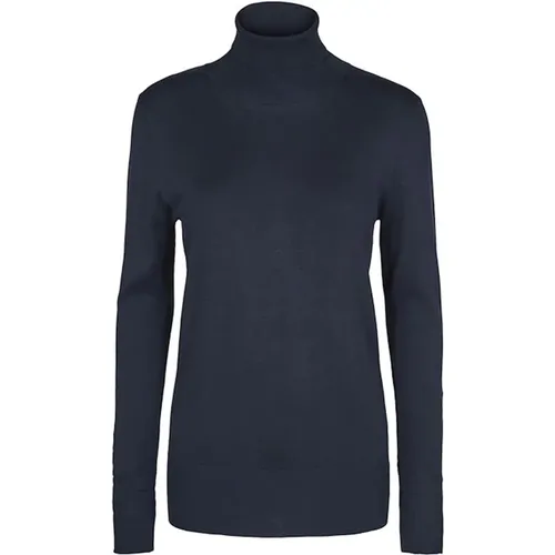 Roll Neck Knit Midnight Marine , female, Sizes: XS, S, L, M - Kaffe - Modalova