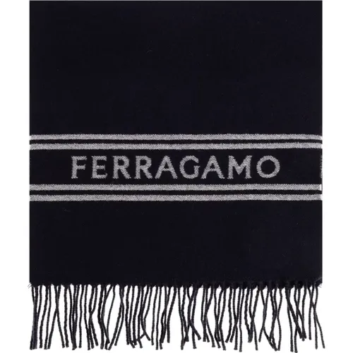 Wool scarf , male, Sizes: ONE SIZE - Salvatore Ferragamo - Modalova