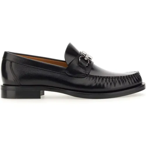 Leather Moccasin Gancini Shoes , male, Sizes: 7 1/2 UK, 6 UK, 7 UK, 6 1/2 UK, 8 UK - Salvatore Ferragamo - Modalova