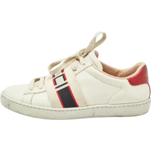 Pre-owned Sneakers, female, , Size: 4 US Pre-owned Leather sneakers - Gucci Vintage - Modalova