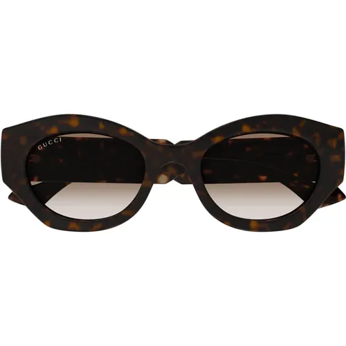 Bold Geometric Oval Sunglasses , unisex, Sizes: 52 MM - Gucci - Modalova