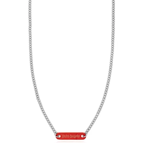 Necklaces, male, , Size: ONE SIZE Necklace with logo - Palm Angels - Modalova