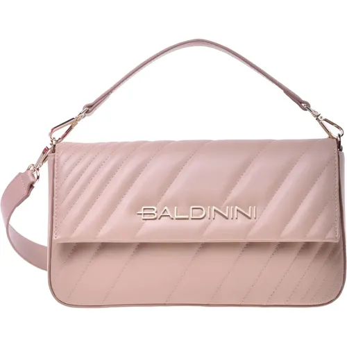 Shoulder bag in nude quilted leather - Baldinini - Modalova