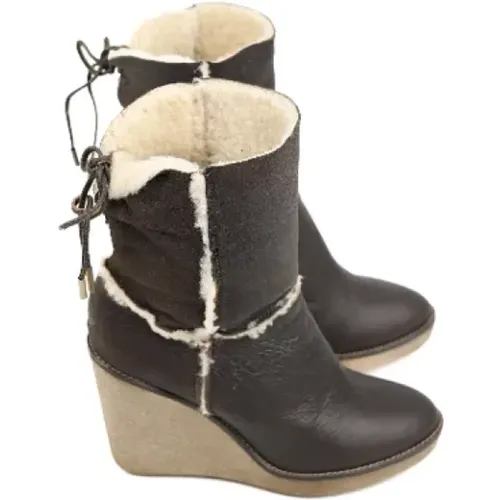 Pre-owned Leder boots , Damen, Größe: 38 EU - Moncler Pre-owned - Modalova