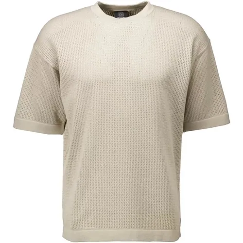 Open Structure T-Shirt Men , male, Sizes: L, M, XL - Genti - Modalova