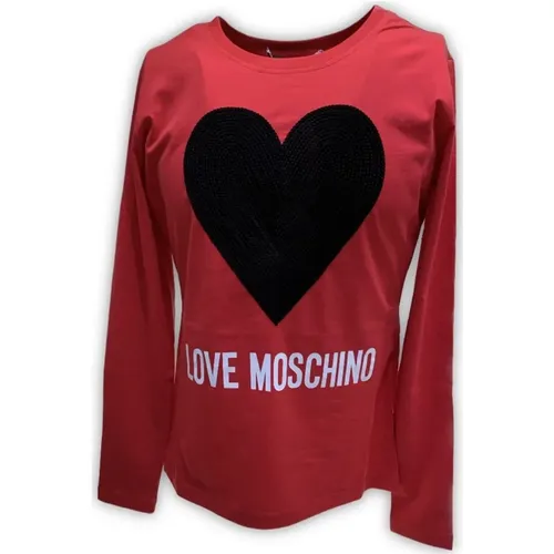 Long Sleeve Tops, female, , Size: XS Long Sleeve T-Shirt - Love Moschino - Modalova