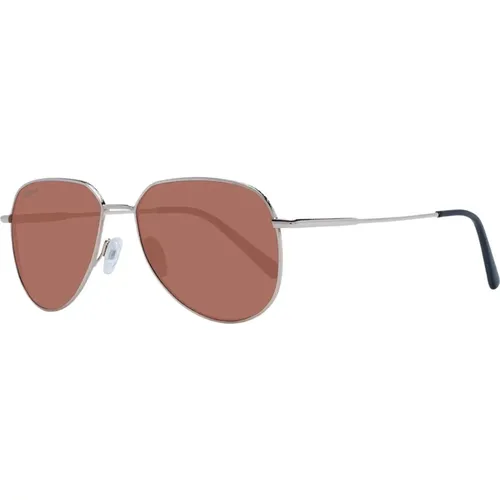 Sunglasses, unisex, , Size: ONE SIZE Rose Gold Round Sunglasses with UV Protection - Serengeti - Modalova