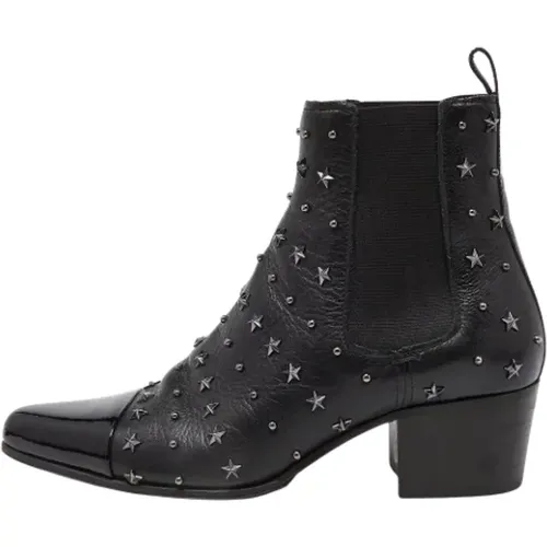 Pre-owned Leather boots , female, Sizes: 6 UK - Balmain Pre-owned - Modalova