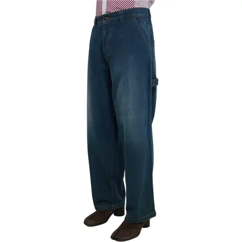 Americana Wash Straight Leg Jeans with Multipurpose Details , male, Sizes: W32, W34, W31 - Maison Margiela - Modalova