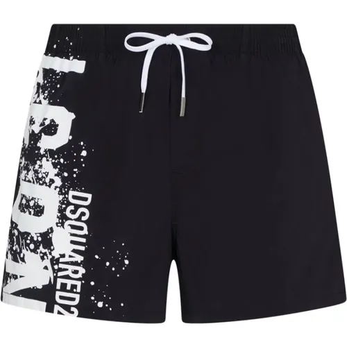 Beachwear, male, , Size: S Sea Clothing Boxer Midi - Dsquared2 - Modalova