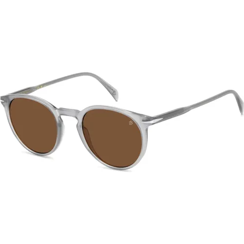 Sunglasses, male, , Size: 51 MM Transparent Grey/Brown Sunglasses - Eyewear by David Beckham - Modalova