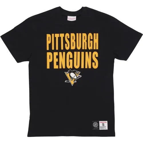 T-Shirts, male, , Size: XL Pittsburgh Penguins NHL Tee Shirt - Mitchell & Ness - Modalova