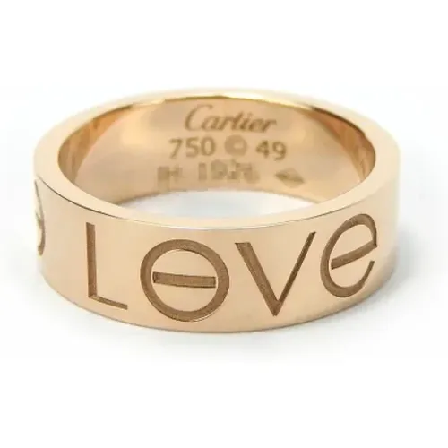 Pre-owned Rose Gold rings , female, Sizes: ONE SIZE - Cartier Vintage - Modalova