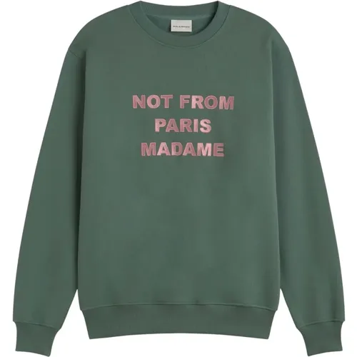 Bestickter Slogan-Sweatshirt - Drole de Monsieur - Modalova