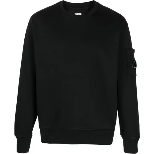 Sweater with Iconic Logo Patch , male, Sizes: XL, L, S - C.P. Company - Modalova