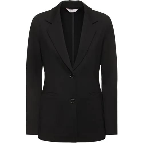 Jersey-Blazer - Schwarz, Einreihig , Damen, Größe: XL - Max Mara - Modalova