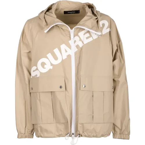 Nylon Jacket with Big Logo , male, Sizes: S, L, M - Dsquared2 - Modalova