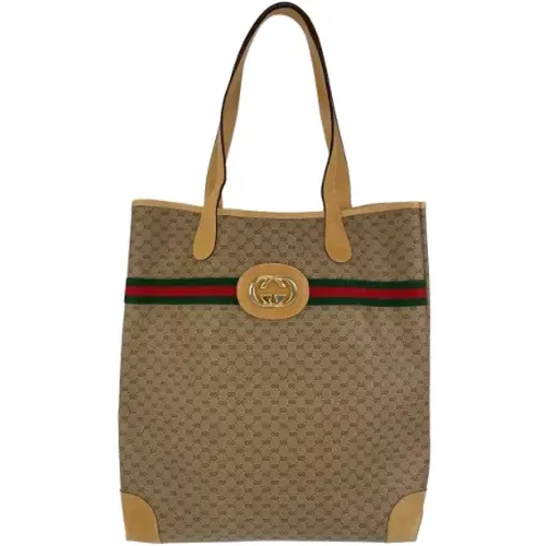 Pre-owned Tote Bags, male, , Size: ONE SIZE Pre-owned Canvas totes - Gucci Vintage - Modalova