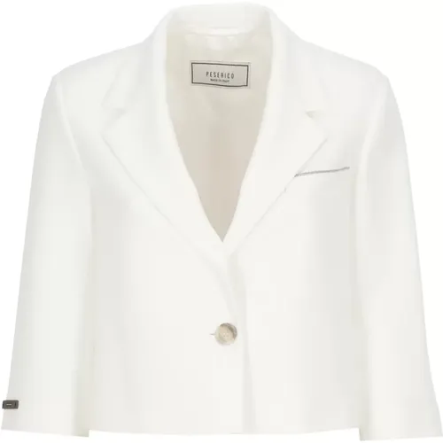 Single Breasted Blazer with Peak Lapel , female, Sizes: 2XS, XS - PESERICO - Modalova