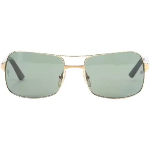 Pre-owned Accessories, female, , Size: ONE SIZE Pre-owned Metal sunglasses - Cartier Vintage - Modalova