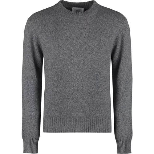 Knitwear,Bestickter Kaschmirpullover - Ami Paris - Modalova