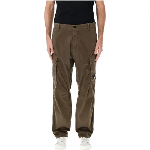 Straight Trousers, male, , Size: XL Sateen Cargo Pants - C.P. Company - Modalova