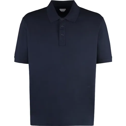 Baumwoll Piqué Polo Shirt , Herren, Größe: M - Bottega Veneta - Modalova