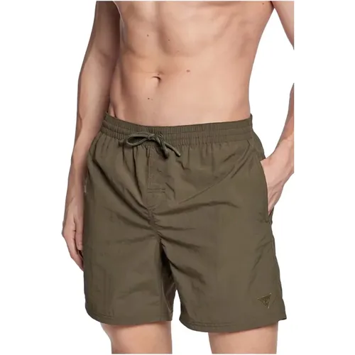 Casual Shorts - Patty Logo Bath Short , Herren, Größe: L - Guess - Modalova
