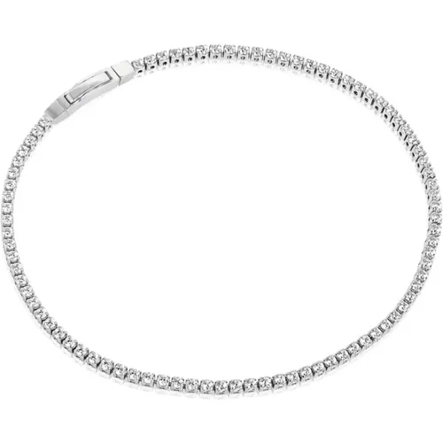 Silberarmband mit weißen Zirkonia , Damen, Größe: M - Sif Jakobs Jewellery - Modalova