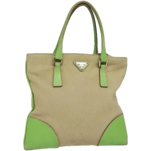 Pre-owned Tote Bags, female, , Size: ONE SIZE Pre-owned Canvas handbags - Prada Vintage - Modalova