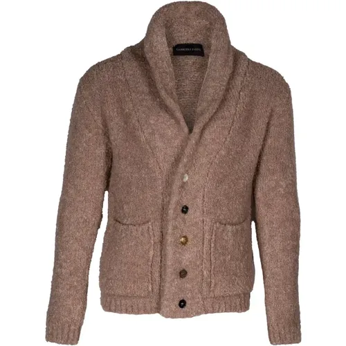 Italian Wool Bouclè Cardigan with Shawl Collar , male, Sizes: M, S - Gabriele Pasini - Modalova