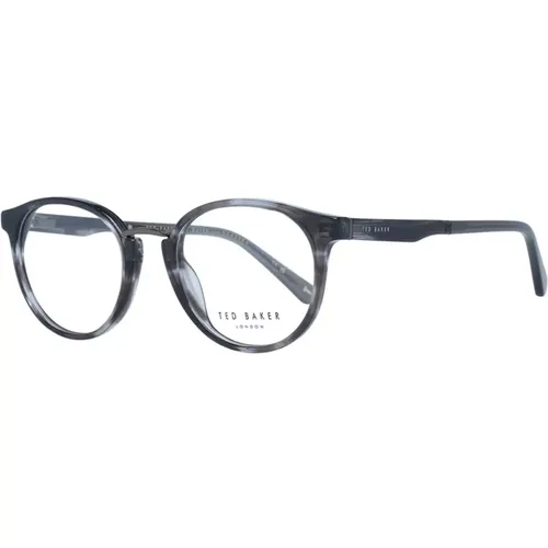 Glasses, male, , Size: ONE SIZE Grey Round Optical Frames - Ted Baker - Modalova