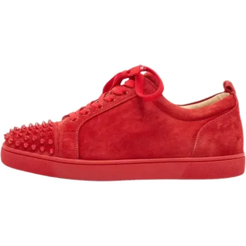 Pre-owned Sneakers, male, , Size: 9 1/2 US Pre-owned Suede sneakers - Christian Louboutin Pre-owned - Modalova