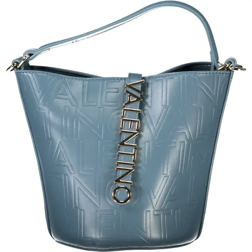 Blaue Eimer-Tasche mit Verstellbarem Riemen , Damen, Größe: ONE Size - Valentino by Mario Valentino - Modalova