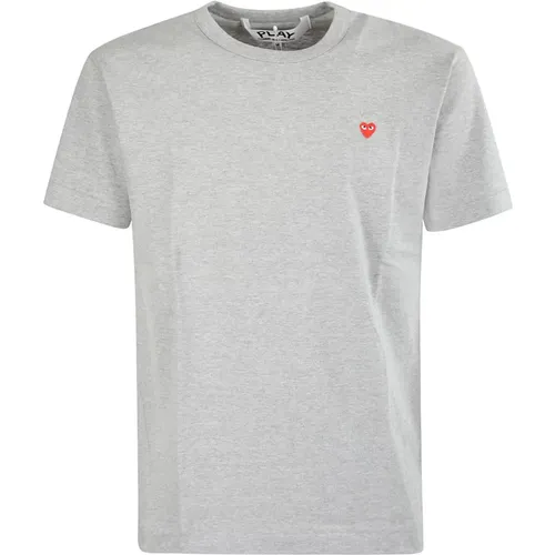 T-Shirts, male, , Size: XL Men's Heart Logo T-Shirt - Comme des Garçons Play - Modalova