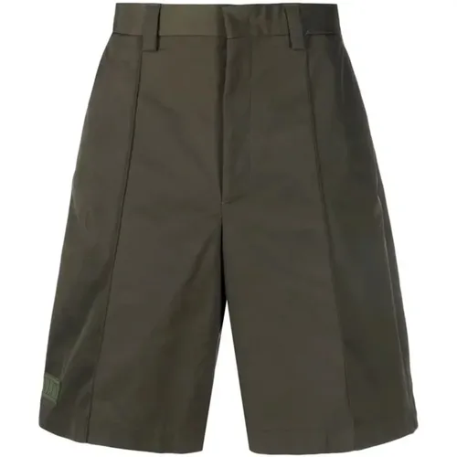 Casual Shorts, male, , Size: L Logo Patch Tag Shorts Made in Italy - Valentino - Modalova