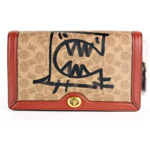 Pre-owned Wallets, female, , Size: ONE SIZE Pre-owned Canvas crossbody-bags - Coach Pre-owned - Modalova