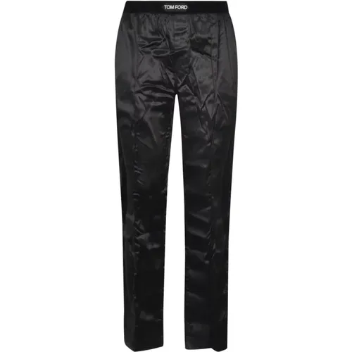 Silk Blend Trousers , male, Sizes: L, XL, 2XL - Tom Ford - Modalova