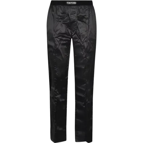Silk Blend Trousers , male, Sizes: M, L, XL, 2XL, S - Tom Ford - Modalova