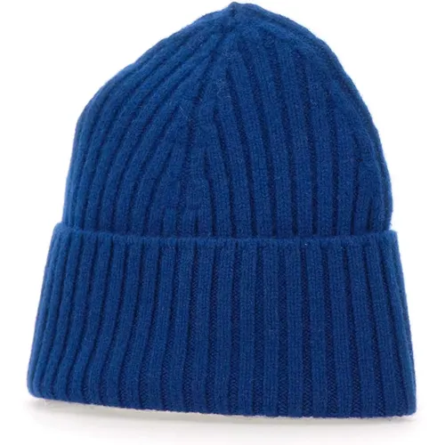 Beanies, male, , Size: ONE SIZE Royal Cashmere Ribbed Hat - Kangra - Modalova