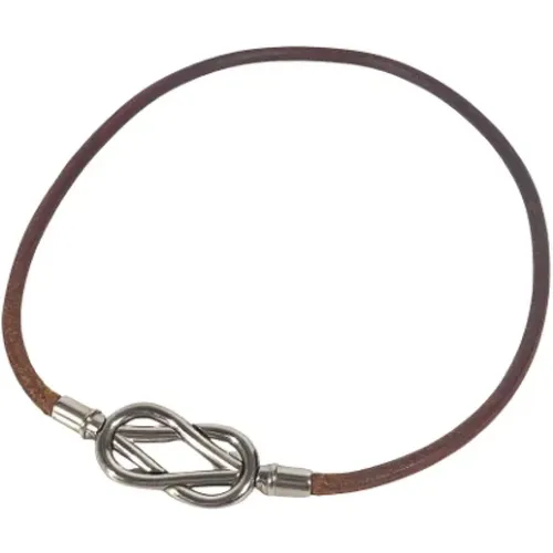 Pre-owned Jewellery, female, , Size: ONE SIZE Pre-owned Leather bracelets - Hermès Vintage - Modalova