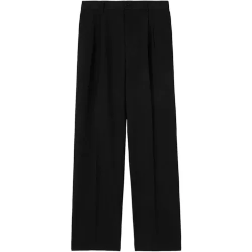 Wool Trousers with Side Pockets , male, Sizes: L - Burberry - Modalova