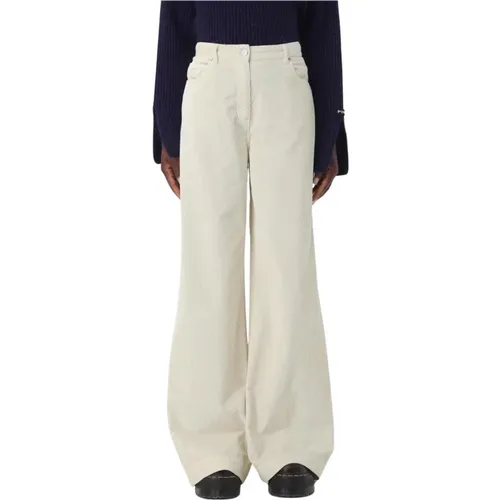 Wide Trousers, female, , Size: W26 Wide Leg Corduroy Pants - pinko - Modalova