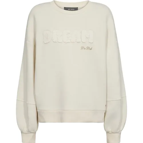 Sweatshirt mit Puffärmeln und Motiv , Damen, Größe: M - MOS MOSH - Modalova