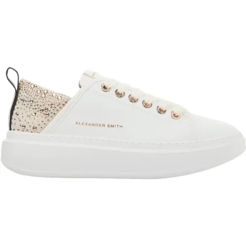 Weiß Gold Wembley Frau Sneakers , Damen, Größe: 40 EU - Alexander Smith - Modalova