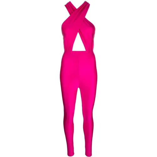 Fuchsia Open-Back Jumpsuit , female, Sizes: M - Andamane - Modalova