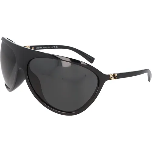 Unregelmäßige Form Acetat Sonnenbrille , unisex, Größe: ONE Size - Miu Miu - Modalova