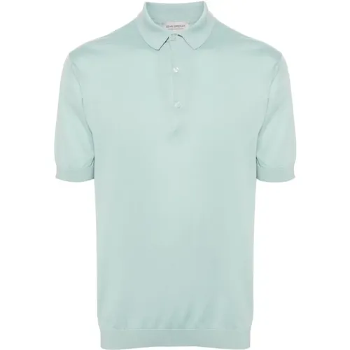 Mint Knit Polo Shirt , male, Sizes: XL, L - John Smedley - Modalova