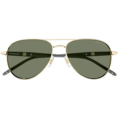 Grey Sunglasses for Men , male, Sizes: 57 MM - Montblanc - Modalova
