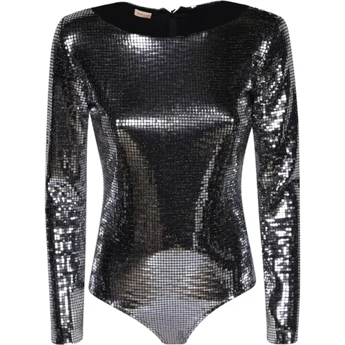 Women's Clothing Sweater Metallic Aw23 , female, Sizes: XS, S - Blanca Vita - Modalova